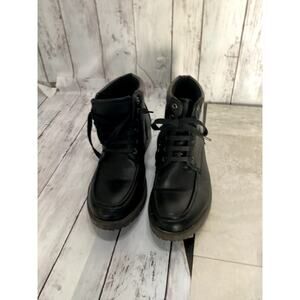 Evan Men's Black Leather Boot Shoes Size 9.5